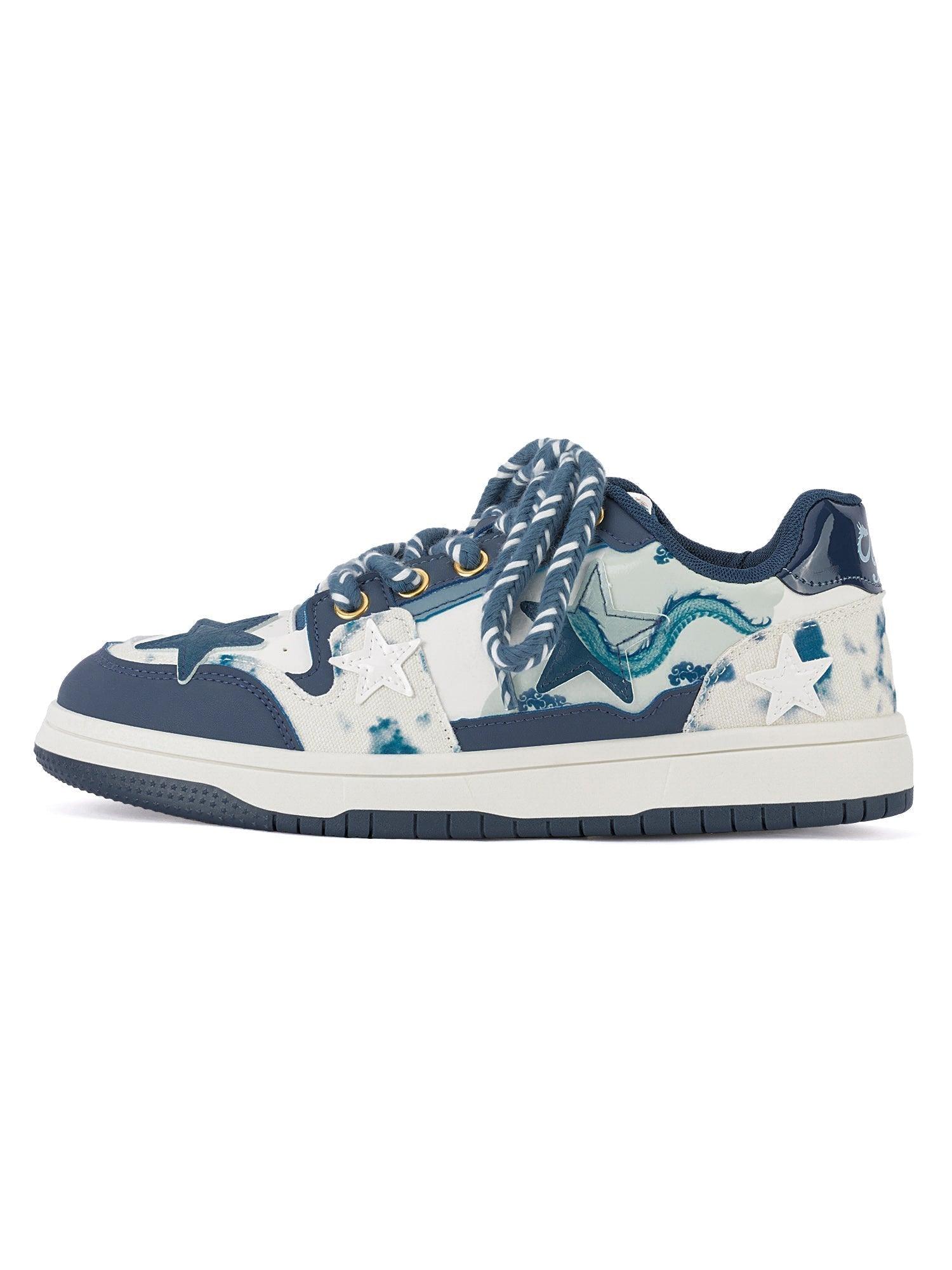 BlazeStreet® - Retro Blue Star Sneakers