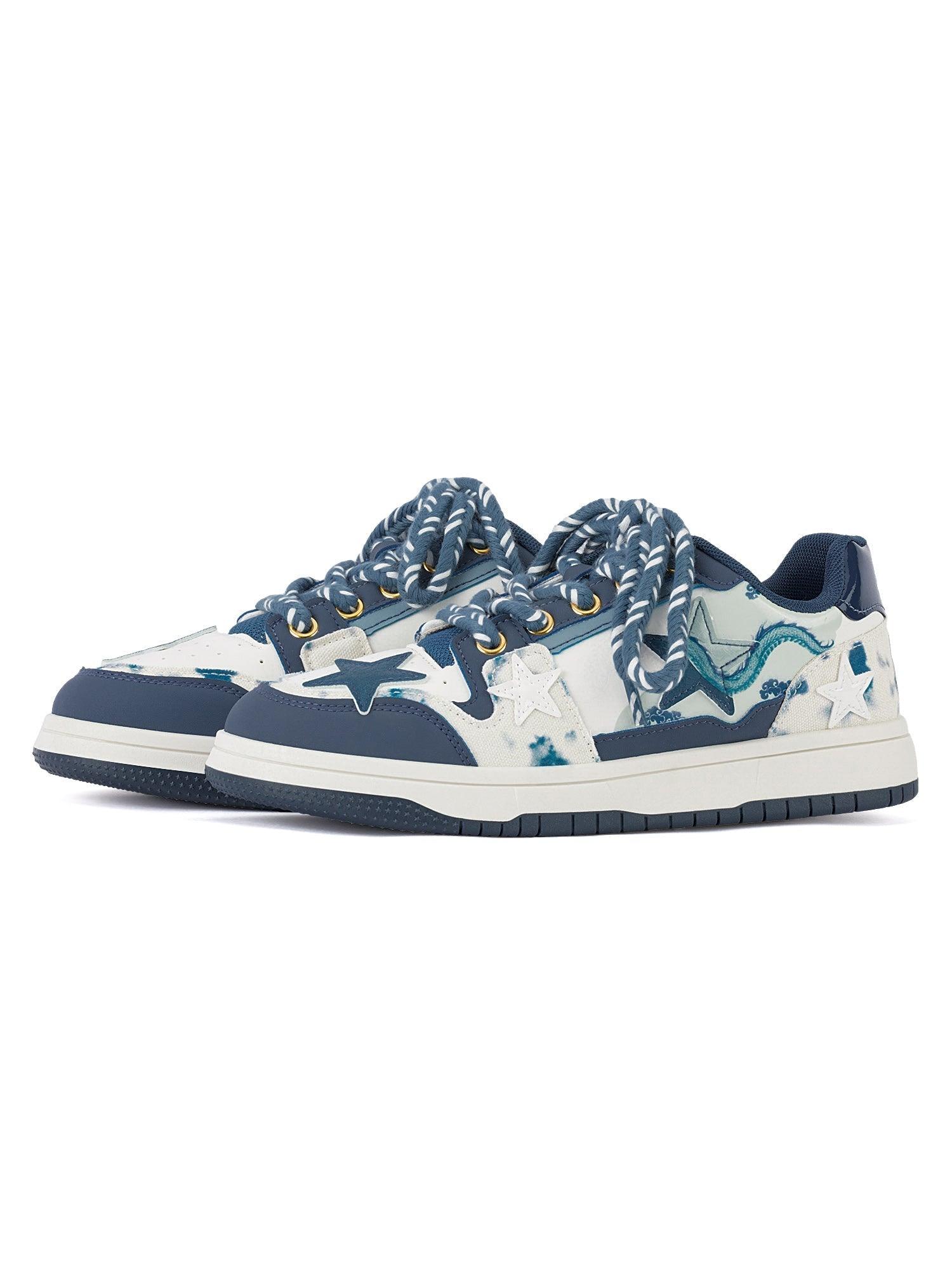 BlazeStreet® - Retro Blue Star Sneakers