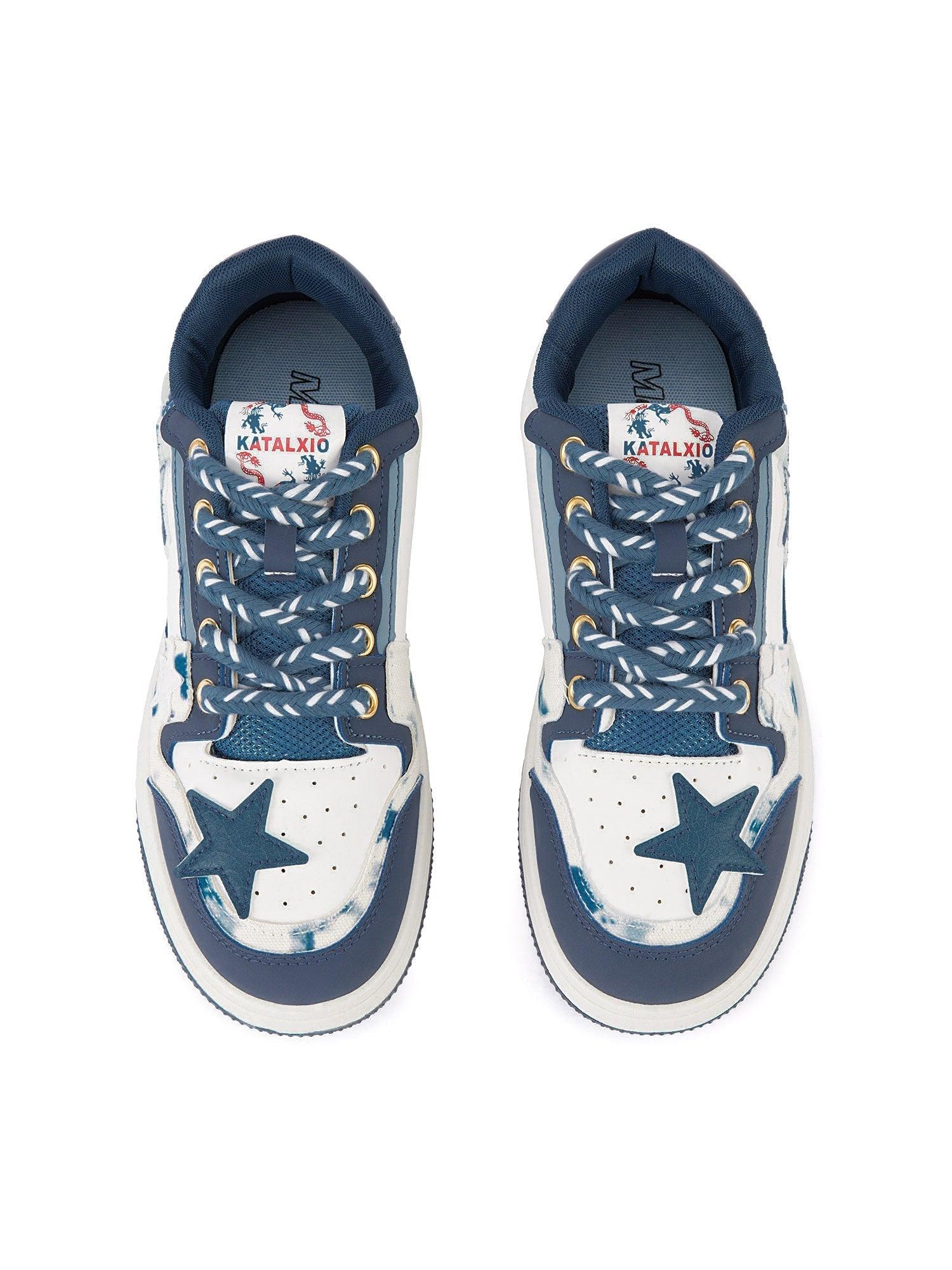 BlazeStreet® - Retro Blue Star Sneakers