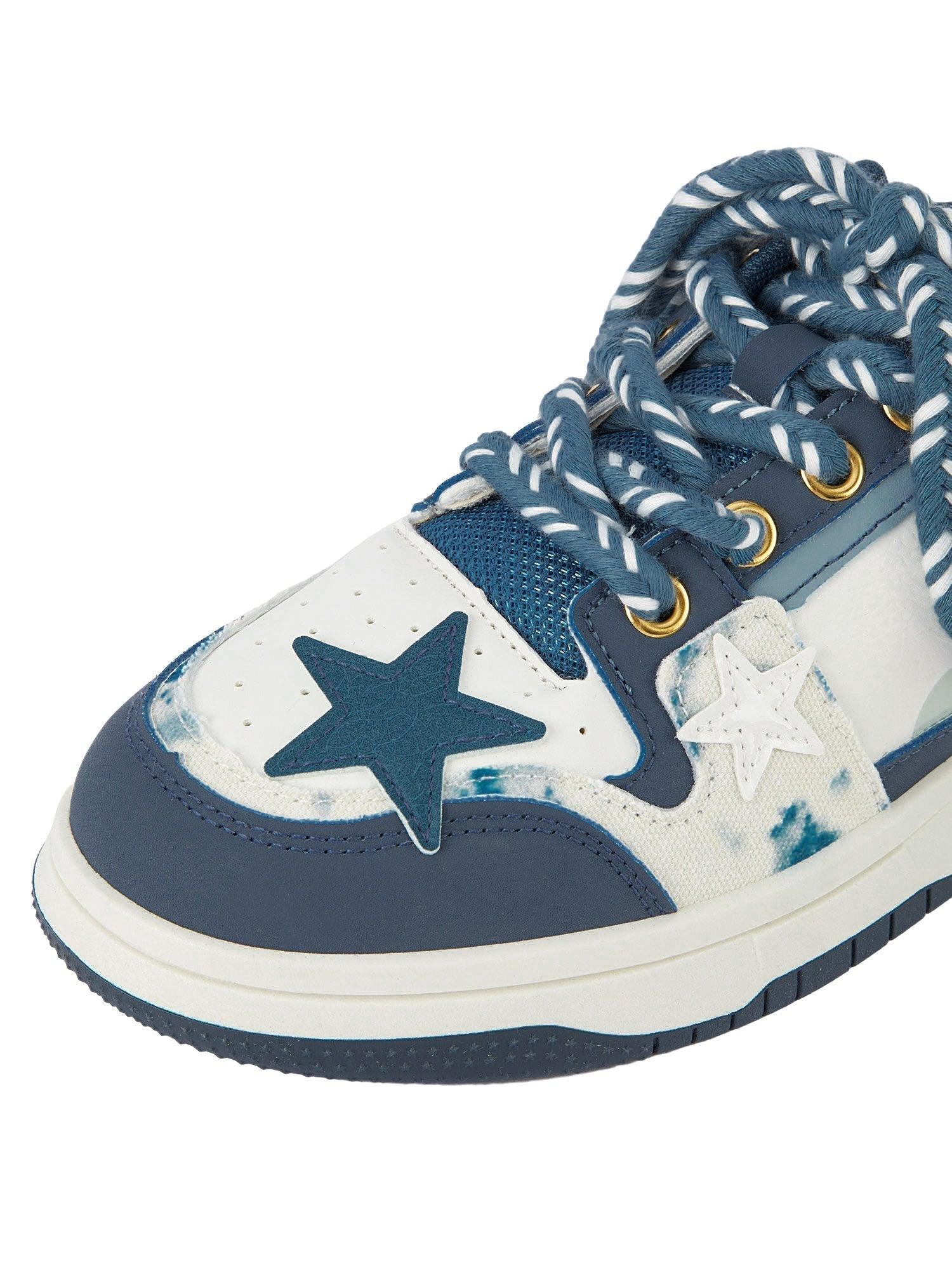 BlazeStreet® - Retro Blue Star Sneakers