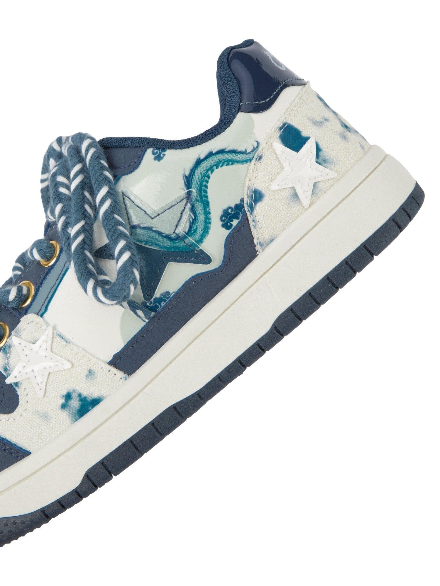 BlazeStreet® - Retro Blue Star Sneakers