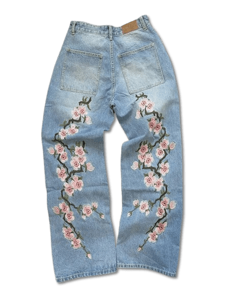 BlazeStreet® - 'Blossom' Embroidered Jeans