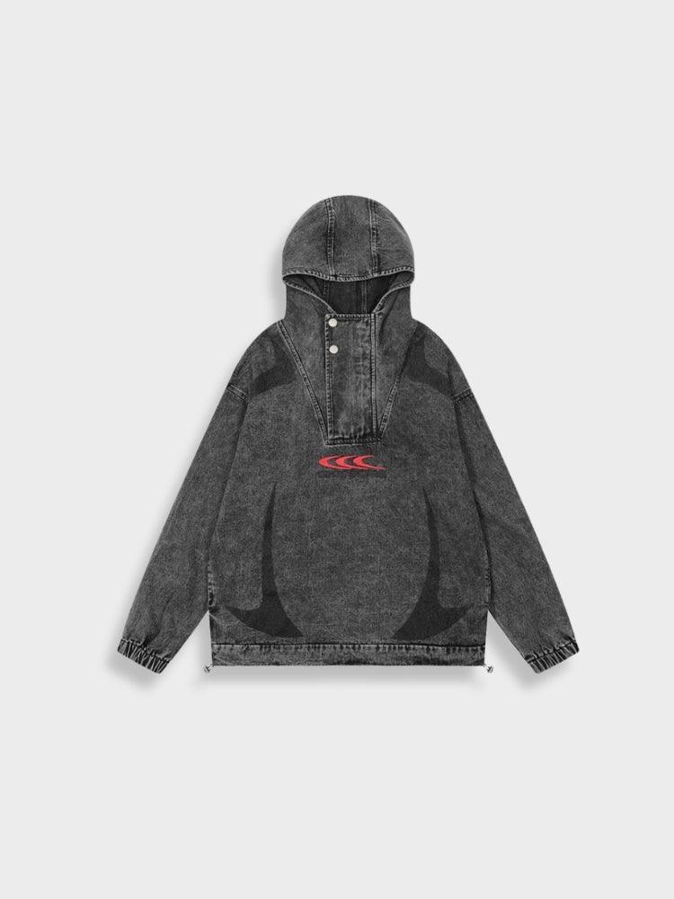 BlazeStreet® - High Vintage Denim Hoodie