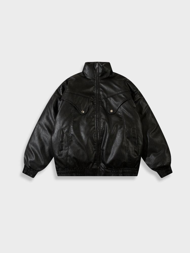 BlazeStreet® - Leather Parka Jacket