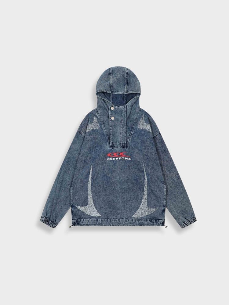 BlazeStreet® - High Vintage Denim Hoodie