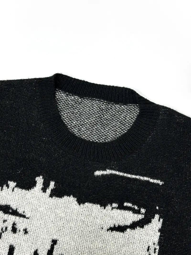 BlazeStreet® - 'Telepathy' Graphic Knitted Sweater