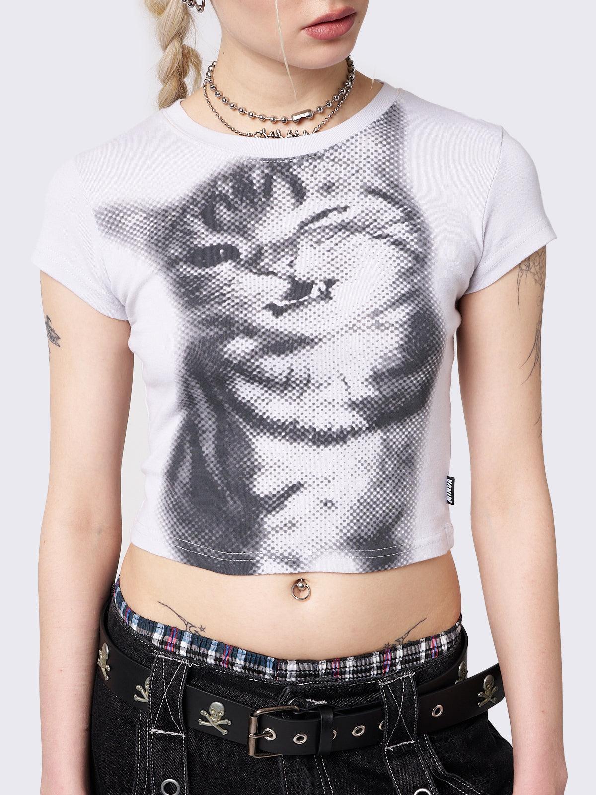 BlazeStreet® -  Pixel Kitty Baby Tee T-Shirt