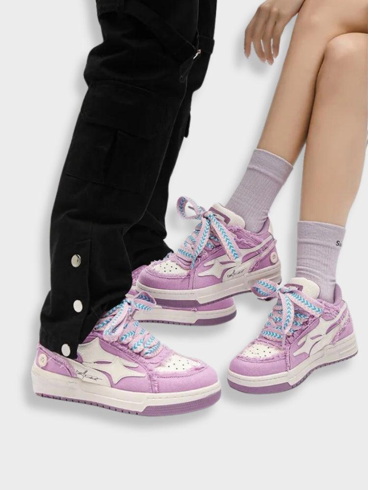 BlazeStreet® - Purple & Pink Y2K Sneakers