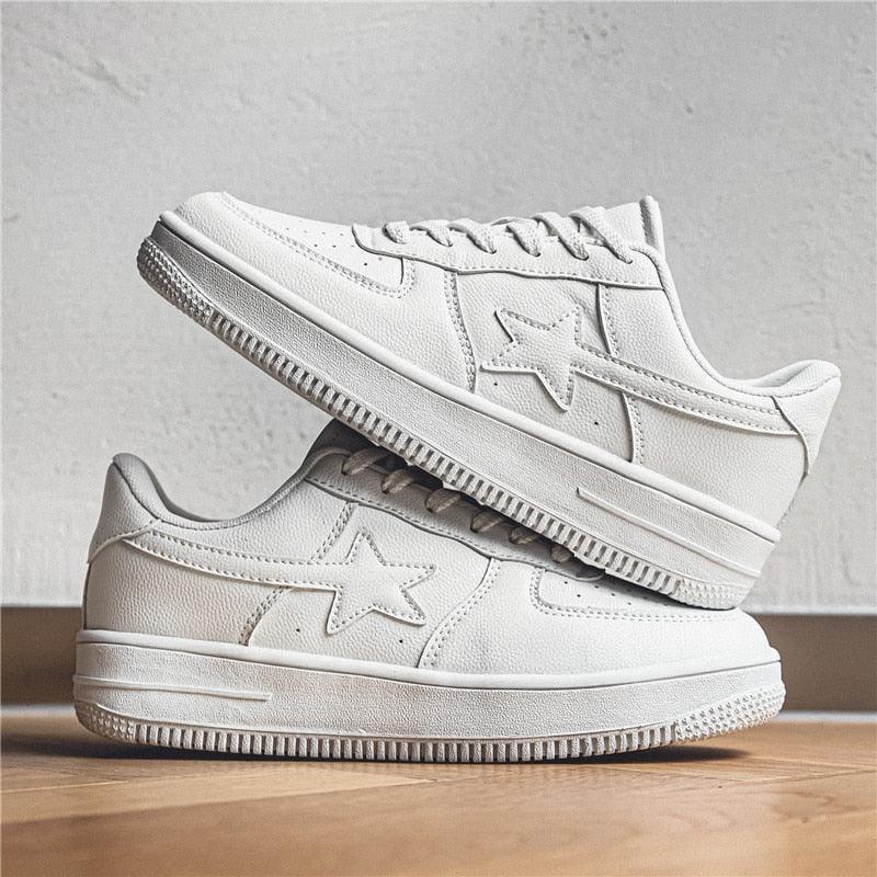 BlazeStreet® - 'Triple White' Star Sneaker